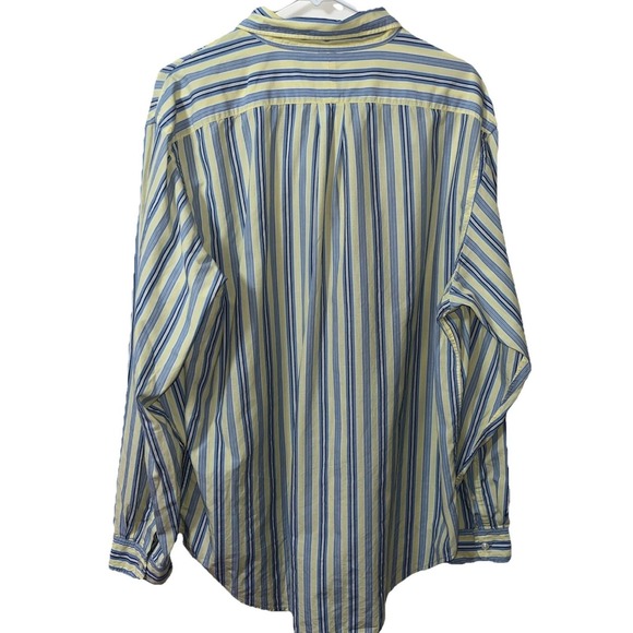 VTG Ralph Lauren Jeans Co  Men's L Button Down Shirt Striped Flag Logo Classic - Picture 5 of 6